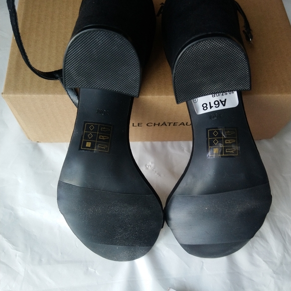 BNIB Block Heel Suede Sandals Size10 - Picture 3 of 3